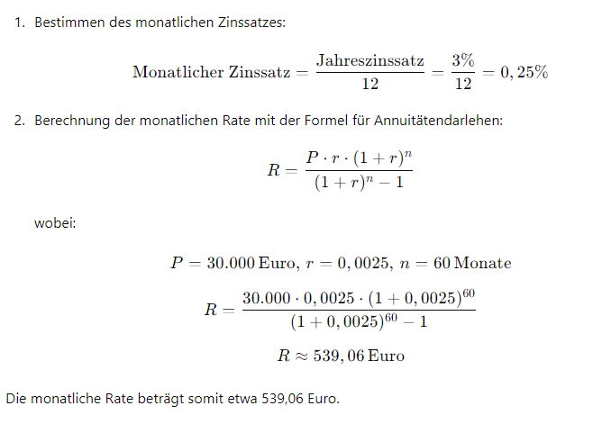 Formel zielraten